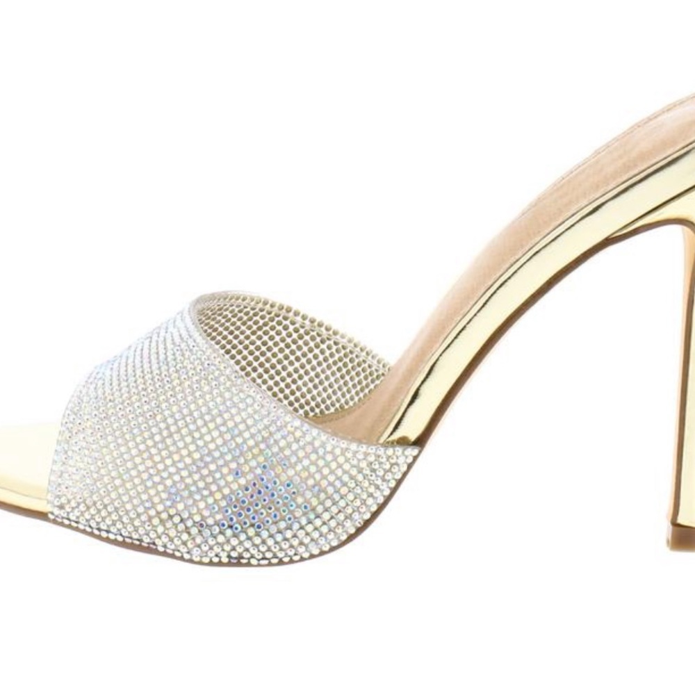 💎Clarissa Gold Rhinestone Heels💎 - Picture 3 of 5